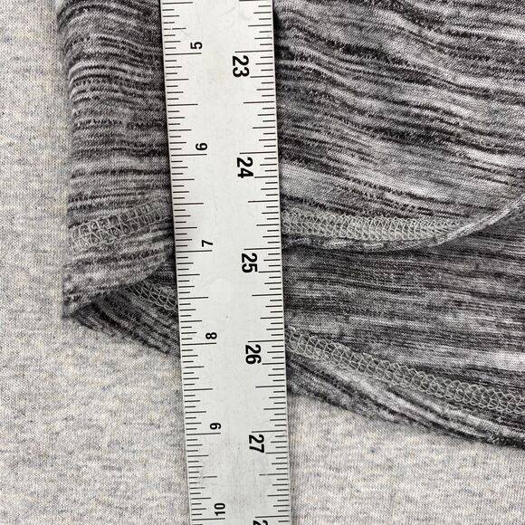 Maurices Blouse Womens Medium Gray Hoodie Twisted Open Front Long Sleeve - Picture 9 of 9